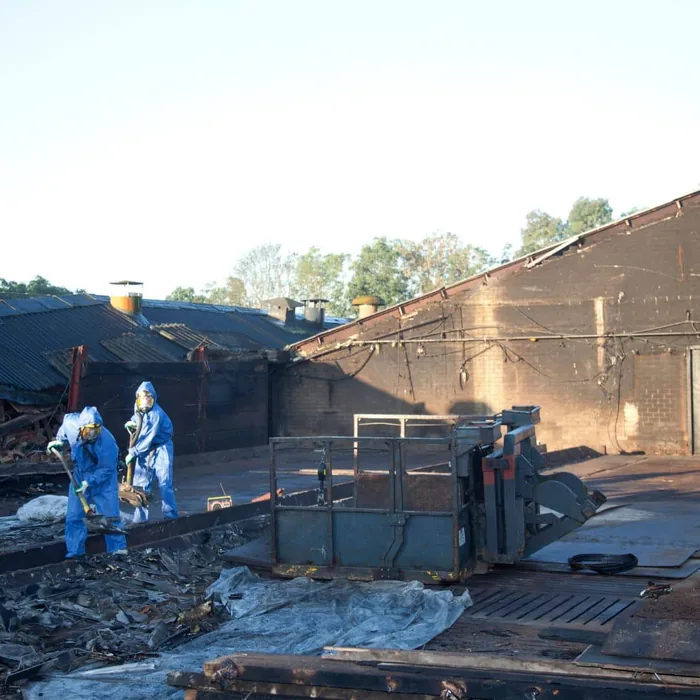 Limpieza tras un incendio